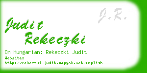 judit rekeczki business card